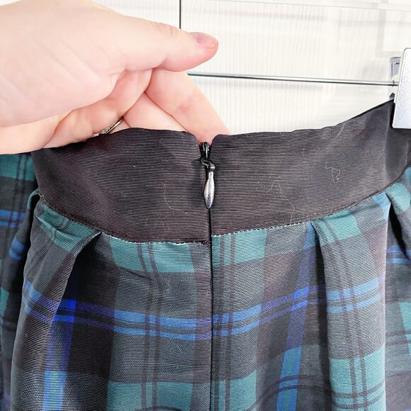 New York & Company Plus Tartan Midi Skirt in Runaway Navy - Picture 10 of 10